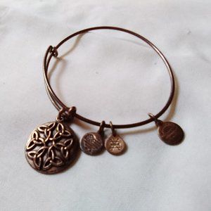 Alex and Ani Silvertone Celtic Knot Adjustable Bracelet